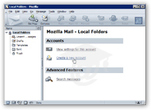 Mozilla Mail's interface
