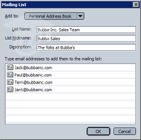 Mozilla Mail Distribution List