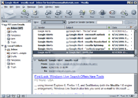 Mozilla Mail's default layout