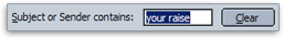 Mozilla Mail's Quick Search