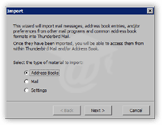 Import into Thunderbird contacts from other address books
