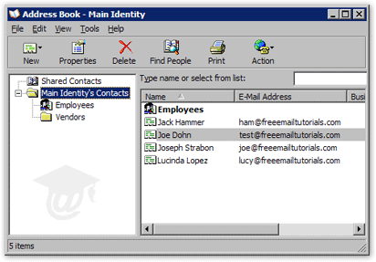 Outlook Express Address Book