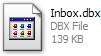 A DBX email folder file to backup in Outlook Express