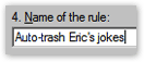 Wisely name your email rules in Outlook Express