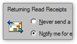 Read receipt settings in Outlook Express