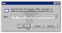 Outlook Express' Store folder path in Windows