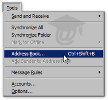 Launch Outlook Express' address book