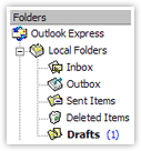 Each Outlook Express email folder has a corresponding DBX file to backup