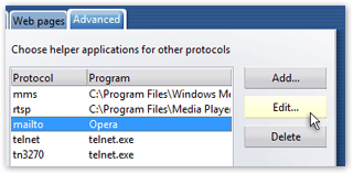 Changing the "mailto" pseudo-protocol handler in Opera