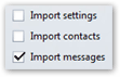 Importing messages, contacts, or email account settings in Opera Mail (M2)