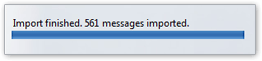Opera Mail successfully completed importing your old emails