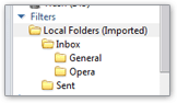 Imported emails as an Opera Mail filter