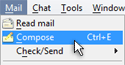 Opera's built-in Mail menu