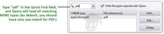 Change Opera Mail's MIME settings for PDF