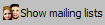 Opera Mail's mail toolbar: Toggles On or Off the visibility of mailing list items