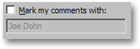 Commenting options in Outlook 2003