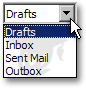 Drafts options in Outlook 2003