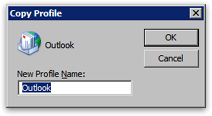 Creating a duplicate profile for Outlook 2003