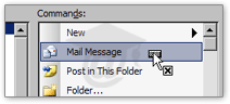 Adding commands to a toolbar in Outlook 2003