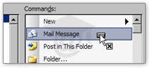 Adding commands to a menu in Outlook 2003
