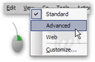 Showing or hiding Microsoft Outlook 2003's Advanced Toolbar