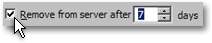 Configure Outlook 2003 to automatically remove emails from the server after a certain time