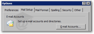 Customize your email accounts in Outlook 2003