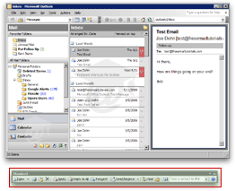 Floating toolbars in Outlook 2003