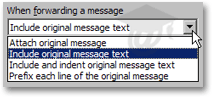 Email forward options in Outlook 2003