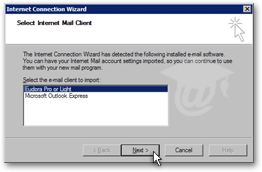 Microsoft Outlook 2003's Import and Export Wizard