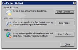 Mail Setup - Outlook 2003