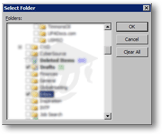 Choosing the visible email folders for Outlook Today in Outlook 2003