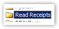 Tracking options: a Read Receipts folder in Outlook 2003