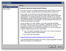 Microsoft Office 2003's Service Options