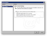 Microsoft Office 2003's Service Options for online content