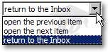 Outlook 2003's behavior 'after moving or deleting an open item'