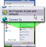 Set the default programs in Windows XP