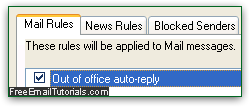 Setup auto-reply message in Outlook Express