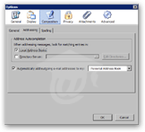 Addressing options in Mozilla Thunderbird