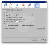 Advanced options in Thunderbird