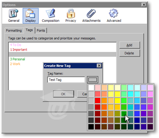 Configurable email tags in Thunderbird 2
