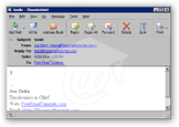 A new email window in Thunderbird