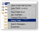 Emptying the Trash folder in Thunderbird