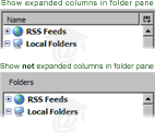 Expand or not Thunderbird columns in the folder pane