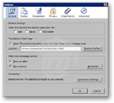 Mozilla Thunderbird's General Options