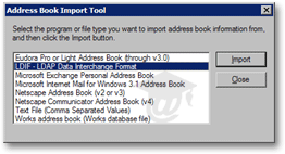 Outlook Express has the capacity to import Thunderbird-exported LDIF address books
