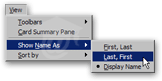 Change the name display settings in Thunderbird's address book