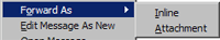 Forward an email inline or as attachment in Thunderbird