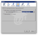 Privacy options in Thunderbird