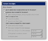 Thunderbird email account's Return Receipts settings